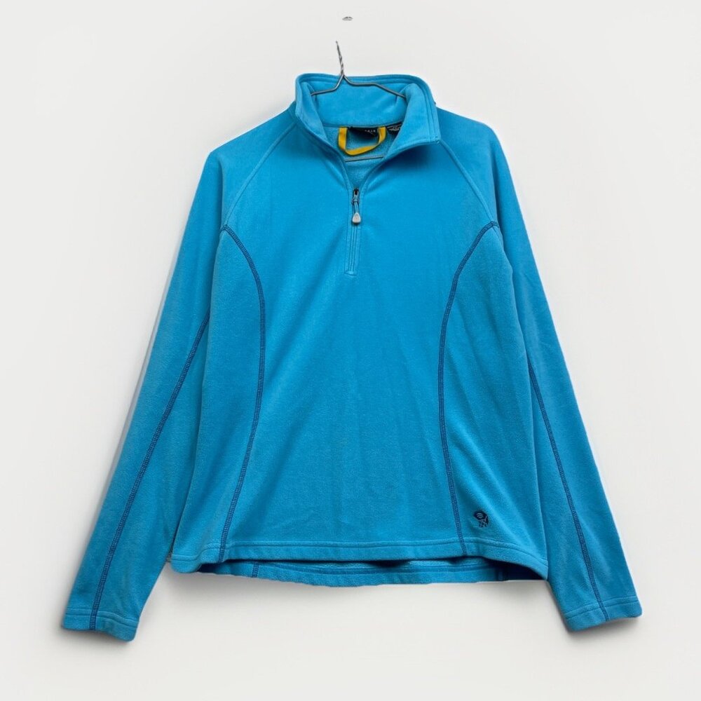 Mountain Hardwear Women's Medium Blue Quarter-Zip Fleece Pullover